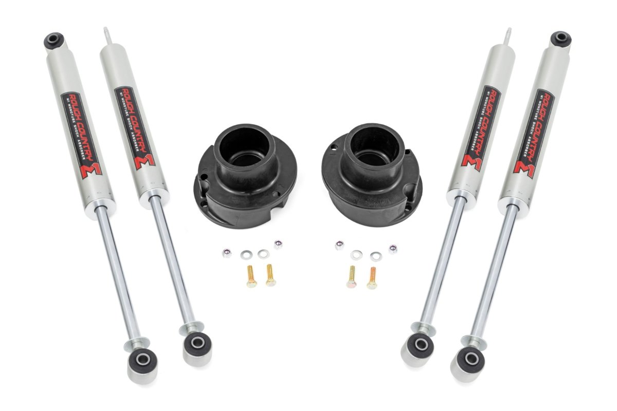Ram 2500 Suspension Lift Kit - Front - Rough Country - Rough Country 2.5 Inch Leveling Kit + N3 Shock Absorbers - '14-'23